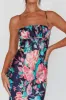 From Above V-Back Midi Dress Floral Navy sold by Selfie Leslie