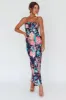 From Above V-Back Midi Dress Floral Navy sold by Selfie Leslie