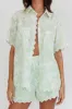 Swing Of Things Scalloped Edge Shirt Print Sage sold by Selfie Leslie