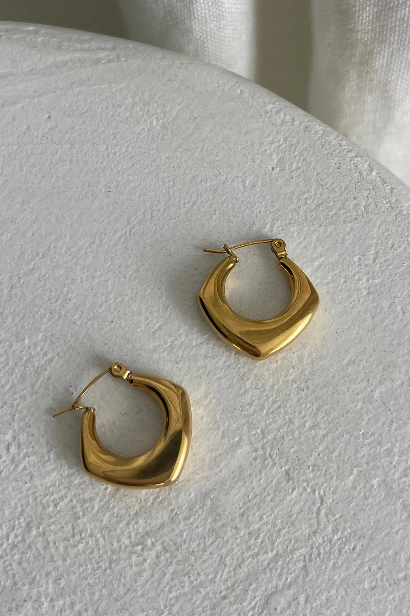 Tilly Geometric Huggie Earrings Gold sold by Selfie Leslie