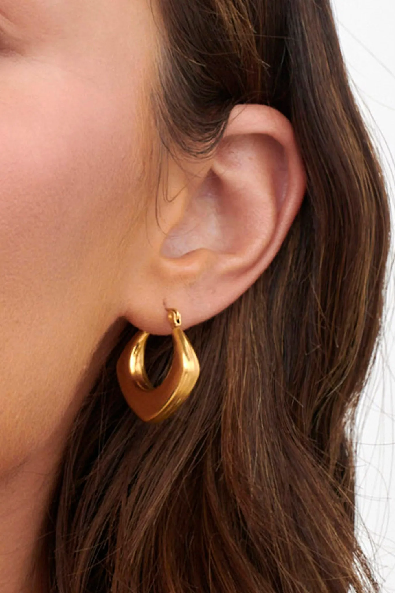 Tilly Geometric Huggie Earrings Gold sold by Selfie Leslie product image thumbnail 2