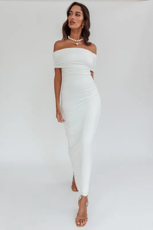 Cruising Sunset Off Shoulder Dress Off White sold by Selfie Leslie