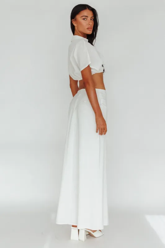 Coast To Coast Maxi Skirt White sold by Selfie Leslie