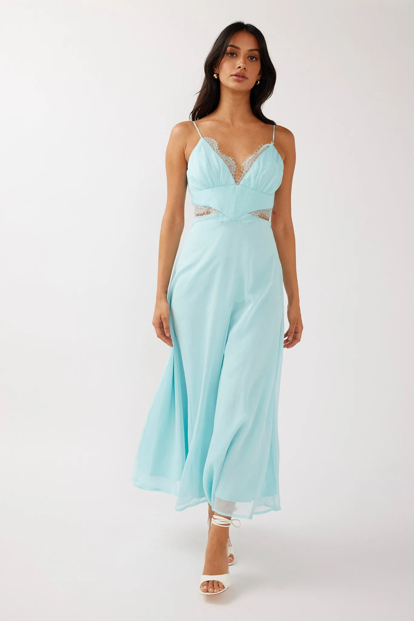 More Love Lace Trim Cut-Out Midi Dress Mint sold by Selfie Leslie product image thumbnail 5
