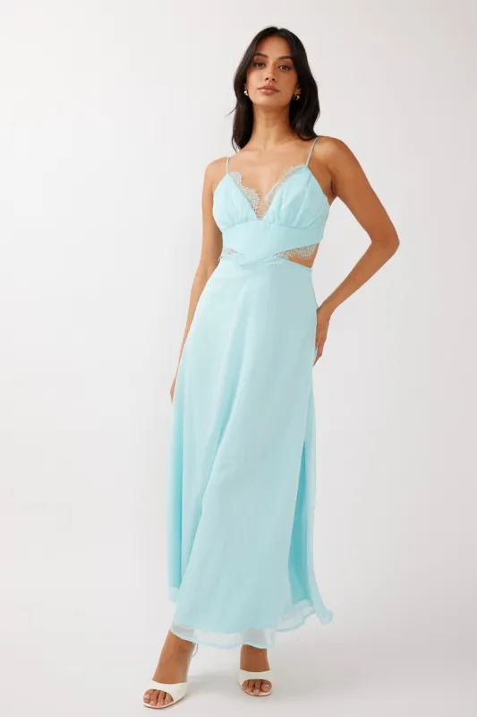 More Love Lace Trim Cut-Out Midi Dress Mint sold by Selfie Leslie