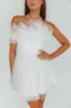 My Beloved Organza Frill Mini Dress White sold by Selfie Leslie