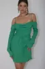 Teava Off-Shoulder Sleeve Laced Mini Dress Jade sold by Selfie Leslie