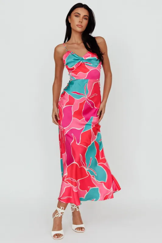 Hula Sweetheart Midi Dress Floral Red sold by Selfie Leslie