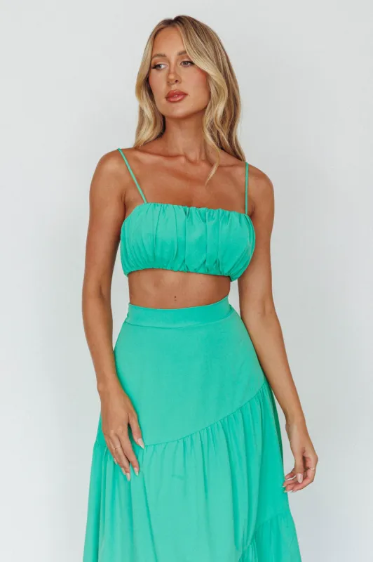 Bondi Gathered Crop Top Apple sold by Selfie Leslie