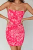 Spring Fever Lace-Up Back Mini Dress Floral Pink sold by Selfie Leslie