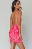 Spring Fever Lace-Up Back Mini Dress Floral Pink sold by Selfie Leslie