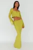 Rana String Tie Side Midi Skirt Apple sold by Selfie Leslie