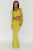Rana String Tie Side Midi Skirt Apple sold by Selfie Leslie