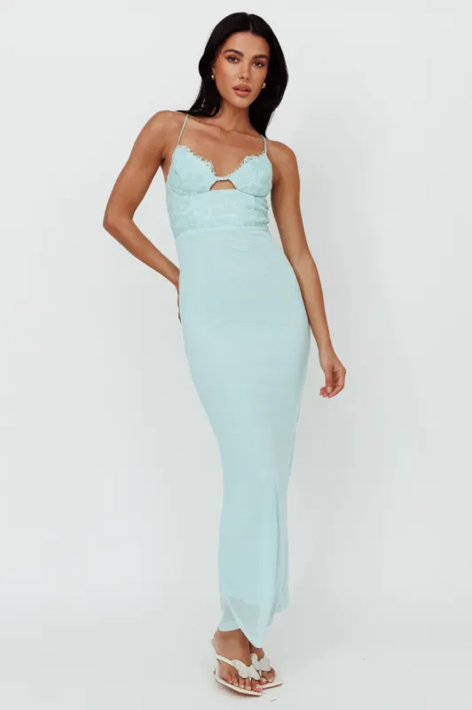 Modern Love Lace Bodice Maxi Dress Mint sold by Selfie Leslie