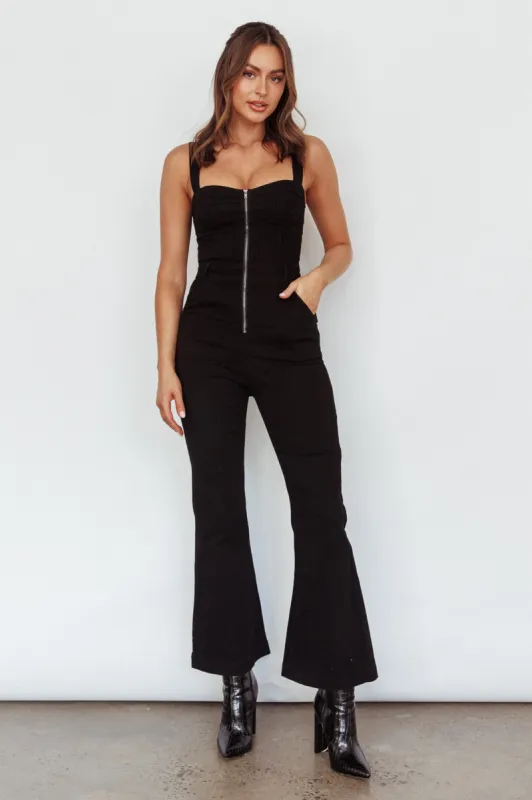 Emilio Flared Jumpsuit Black sold by Selfie Leslie