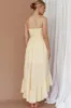 Sunday Mornings Ruched Bust Midi Dress Lemon sold by Selfie Leslie