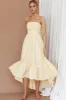 Sunday Mornings Ruched Bust Midi Dress Lemon sold by Selfie Leslie