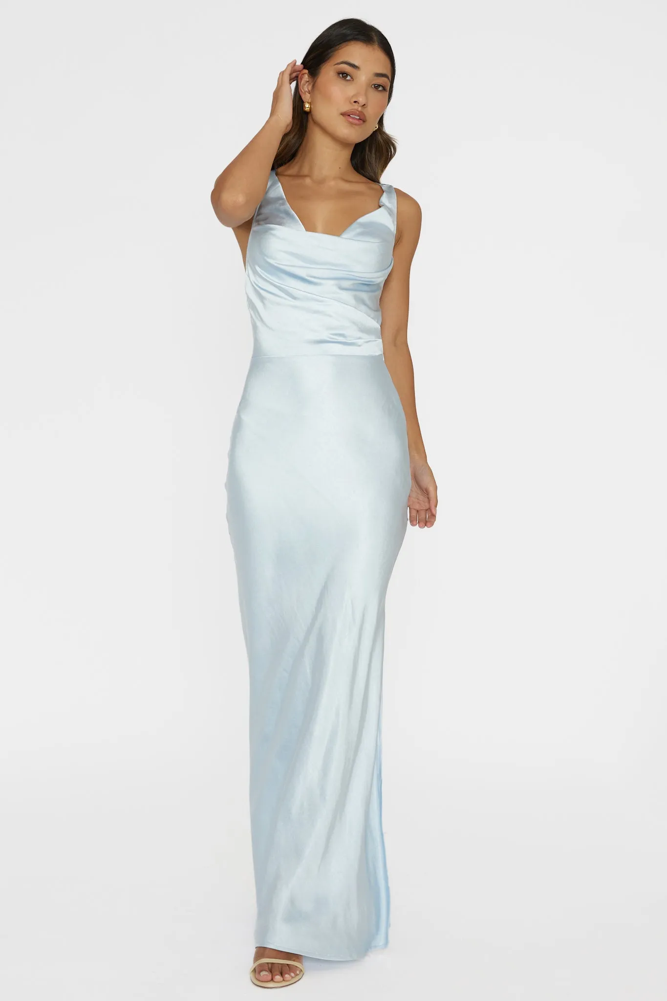 Sitara Tied Back Maxi Dress Blue sold by Selfie Leslie product image thumbnail 3