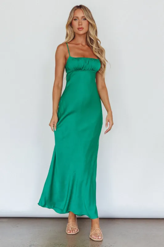 From Above V-Back Midi Dress Forest Green sold by Selfie Leslie