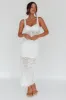 Milano Crochet Lace Midi Dress White sold by Selfie Leslie