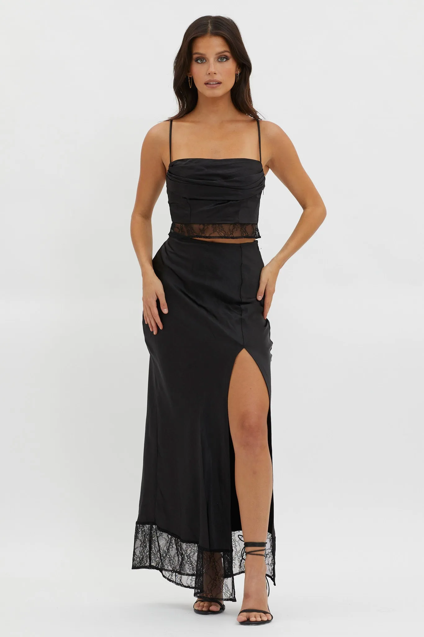 For The Moment Lace Trim Top Black sold by Selfie Leslie product image thumbnail 4