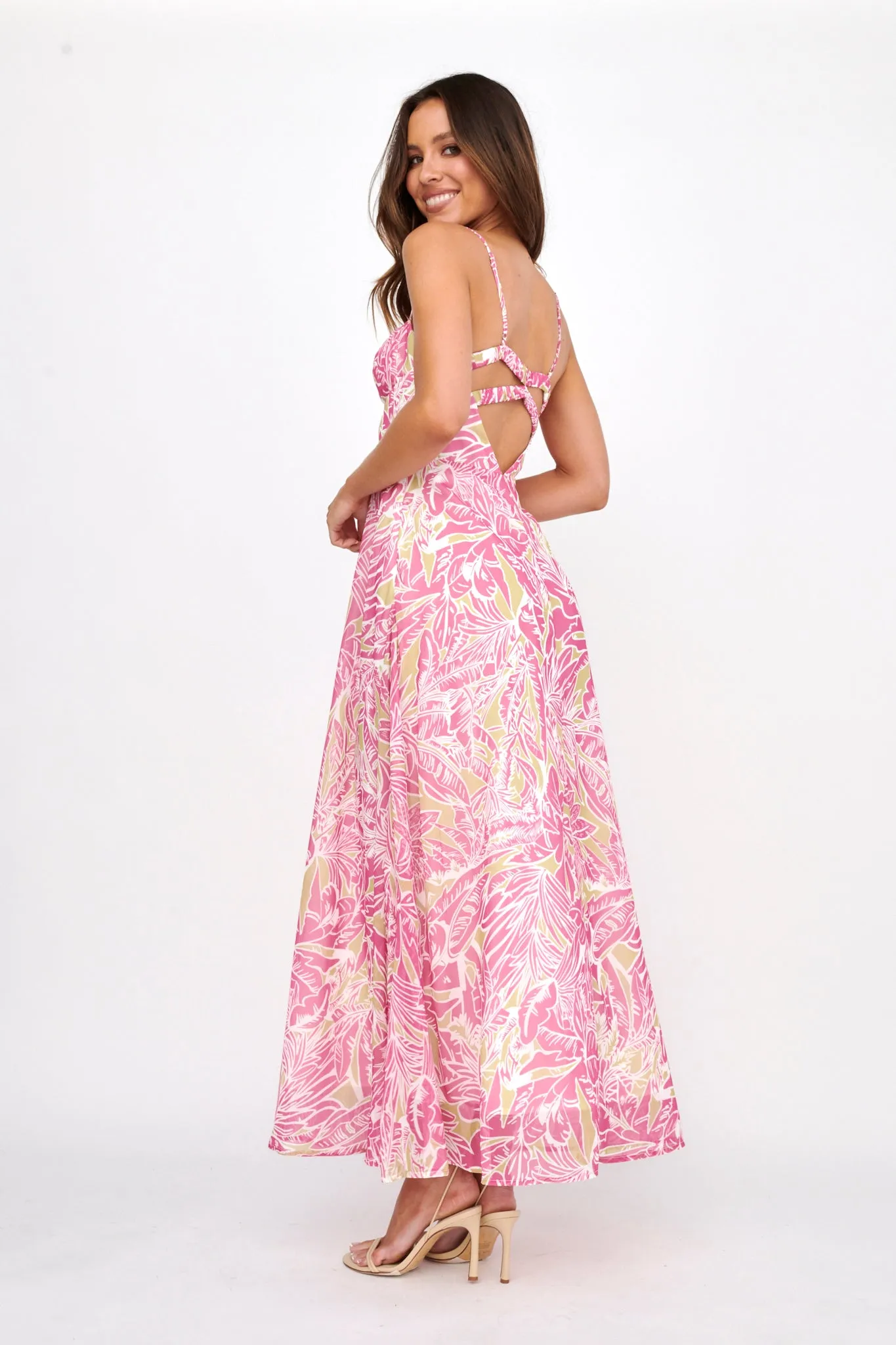 Kindred Love Gathered Bust Maxi Dress Pink sold by Selfie Leslie product image thumbnail 2