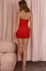 Roma U-Neckline Ruched Mini Dress Red sold by Selfie Leslie