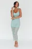 Milano Crochet Lace Midi Dress Sage sold by Selfie Leslie