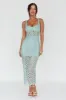 Milano Crochet Lace Midi Dress Sage sold by Selfie Leslie