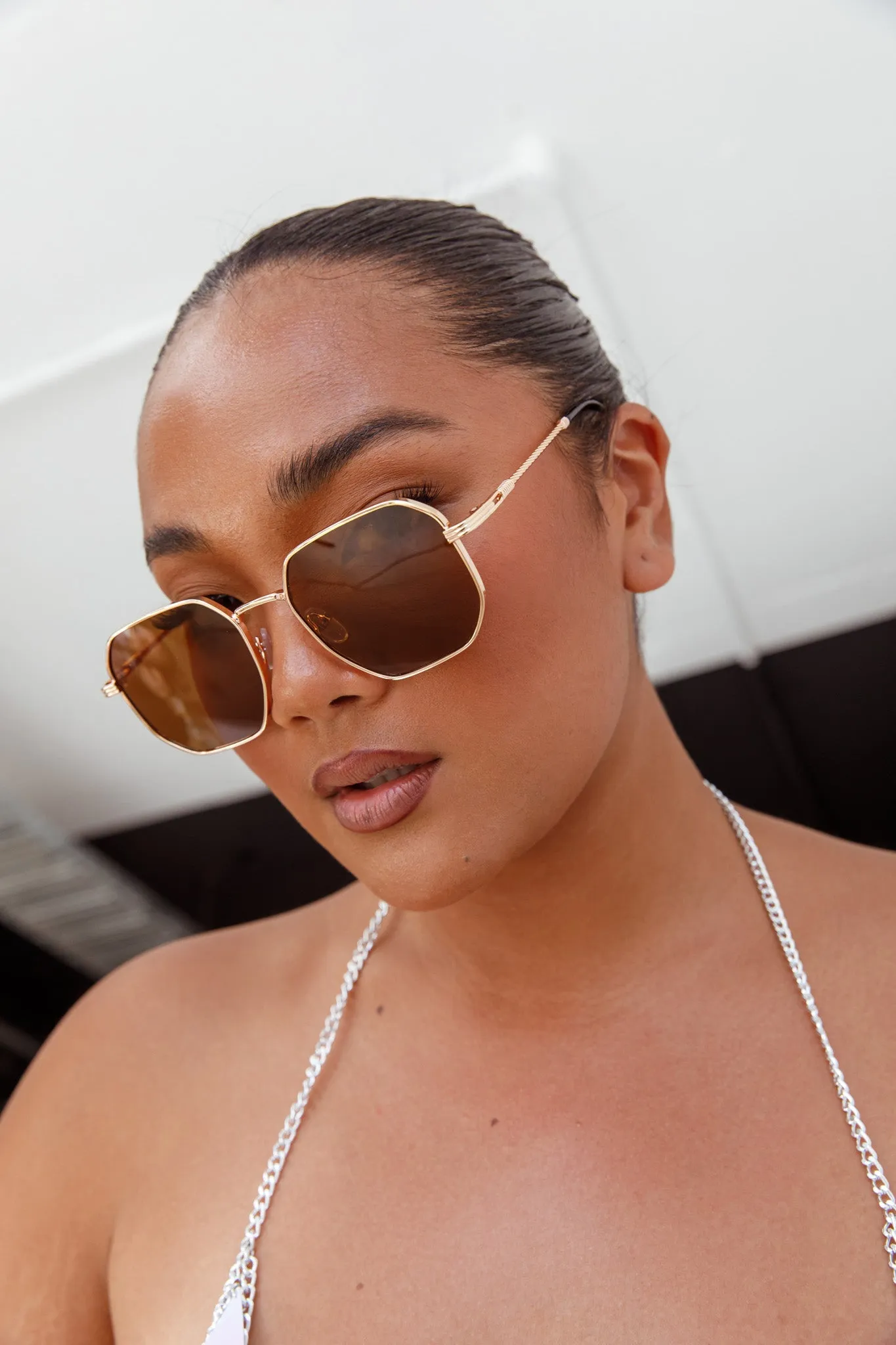 Sahara Aviator Sunglasses Tea sold by Selfie Leslie product image thumbnail 5