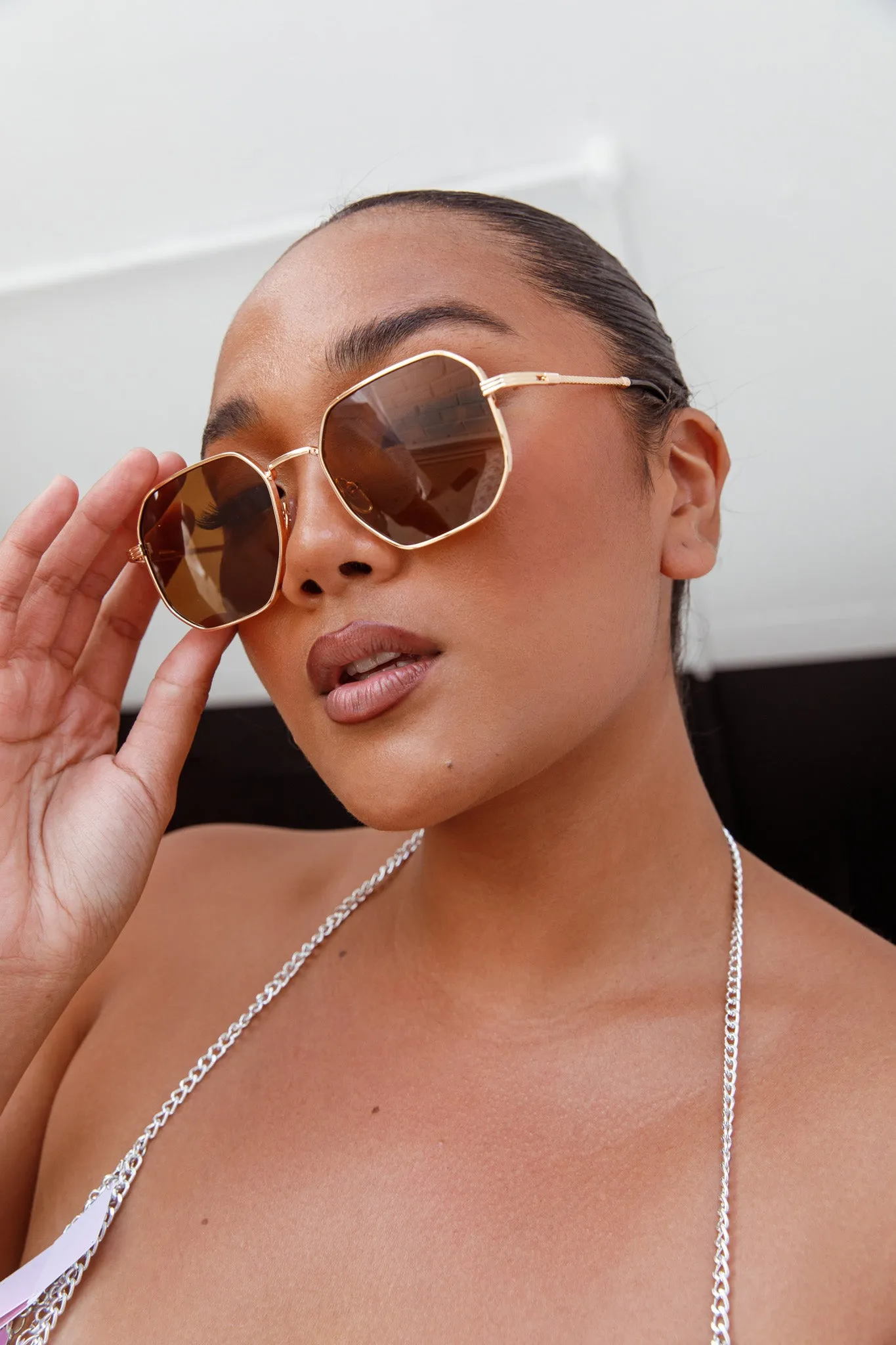 Sahara Aviator Sunglasses Tea sold by Selfie Leslie product image thumbnail 2