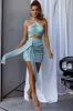 Casa Del Sol Ruched Cut-Out Dress Sage sold by Selfie Leslie