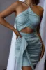 Casa Del Sol Ruched Cut-Out Dress Sage sold by Selfie Leslie