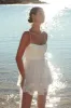 Athens Floral Bow Mini Dress White sold by Selfie Leslie