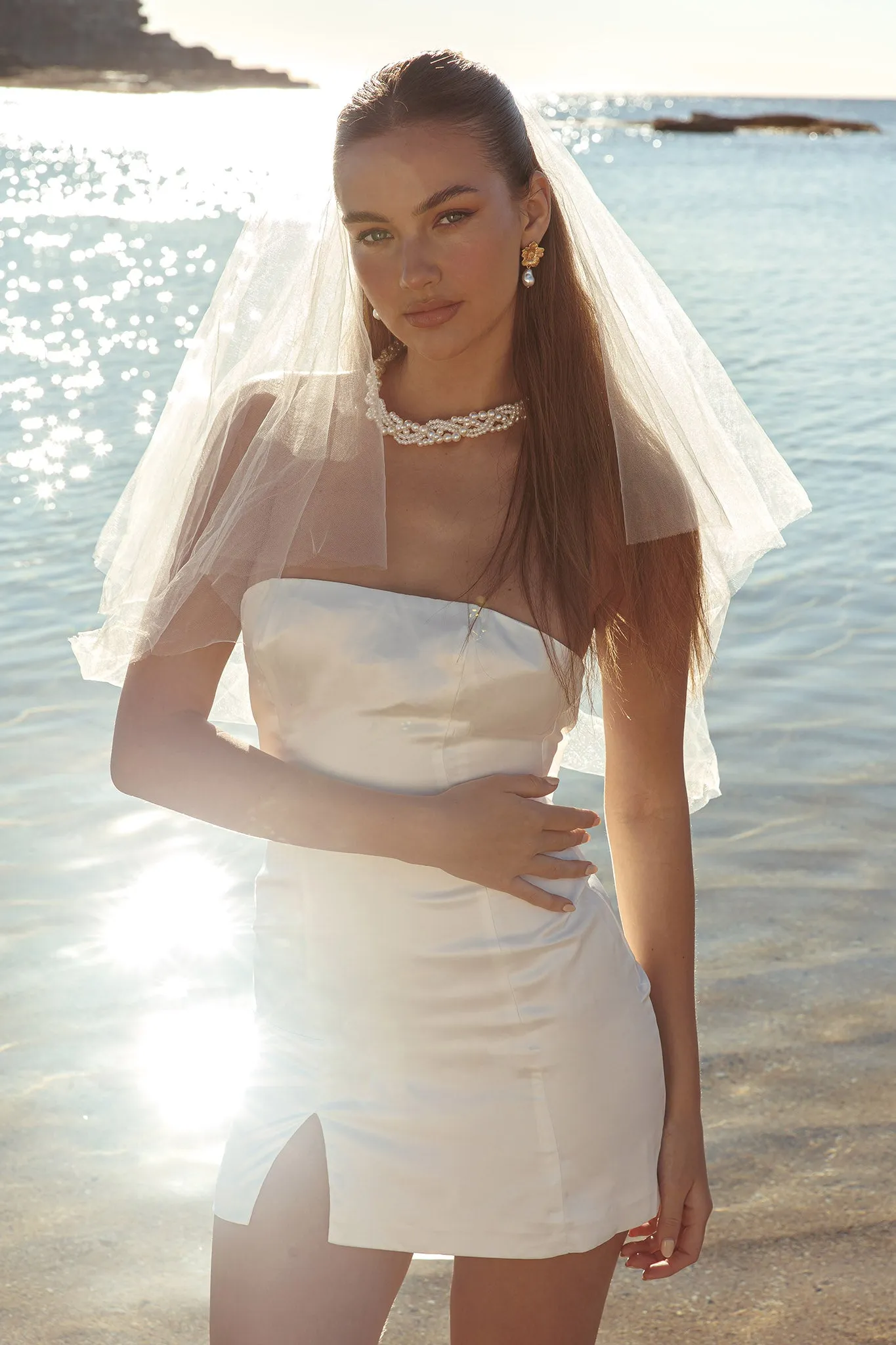 Always And Forever Back Bow Mini Dress White sold by Selfie Leslie