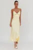 Hold Me Satin Backless Maxi Dress Lemon sold by Selfie Leslie