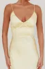 Hold Me Satin Backless Maxi Dress Lemon sold by Selfie Leslie