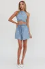 Lovefool Halter Neck Cropped Top Denim sold by Selfie Leslie