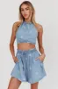 Lovefool Halter Neck Cropped Top Denim sold by Selfie Leslie