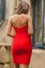 Elenia Cut-Out Detail Bodycon Dress Red sold by Selfie Leslie