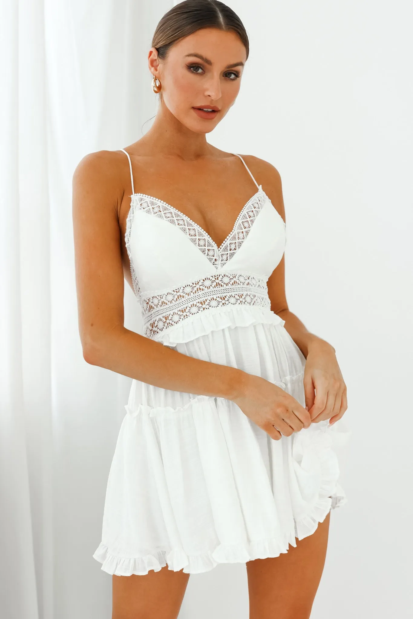 Desert Rose Crochet Tie-Up Back Sun Dress White sold by Selfie Leslie