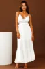 Desert Rose Crochet Tie-Up Back Maxi Dress White sold by Selfie Leslie