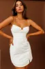Devoted Structured Detail Bust Cami Strap Dress White sold by Selfie Leslie