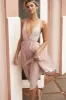Floating By Plunging Neckline Mesh Overlay Midi Dress Blush sold by Selfie Leslie