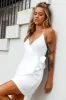 Medellin Gathered Detail Side-Tie Wrap Dress White sold by Selfie Leslie