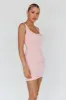 Arabella Ruched Wide Strap Bodycon Dress Pink sold by Selfie Leslie