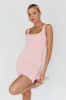 Arabella Ruched Wide Strap Bodycon Dress Pink sold by Selfie Leslie