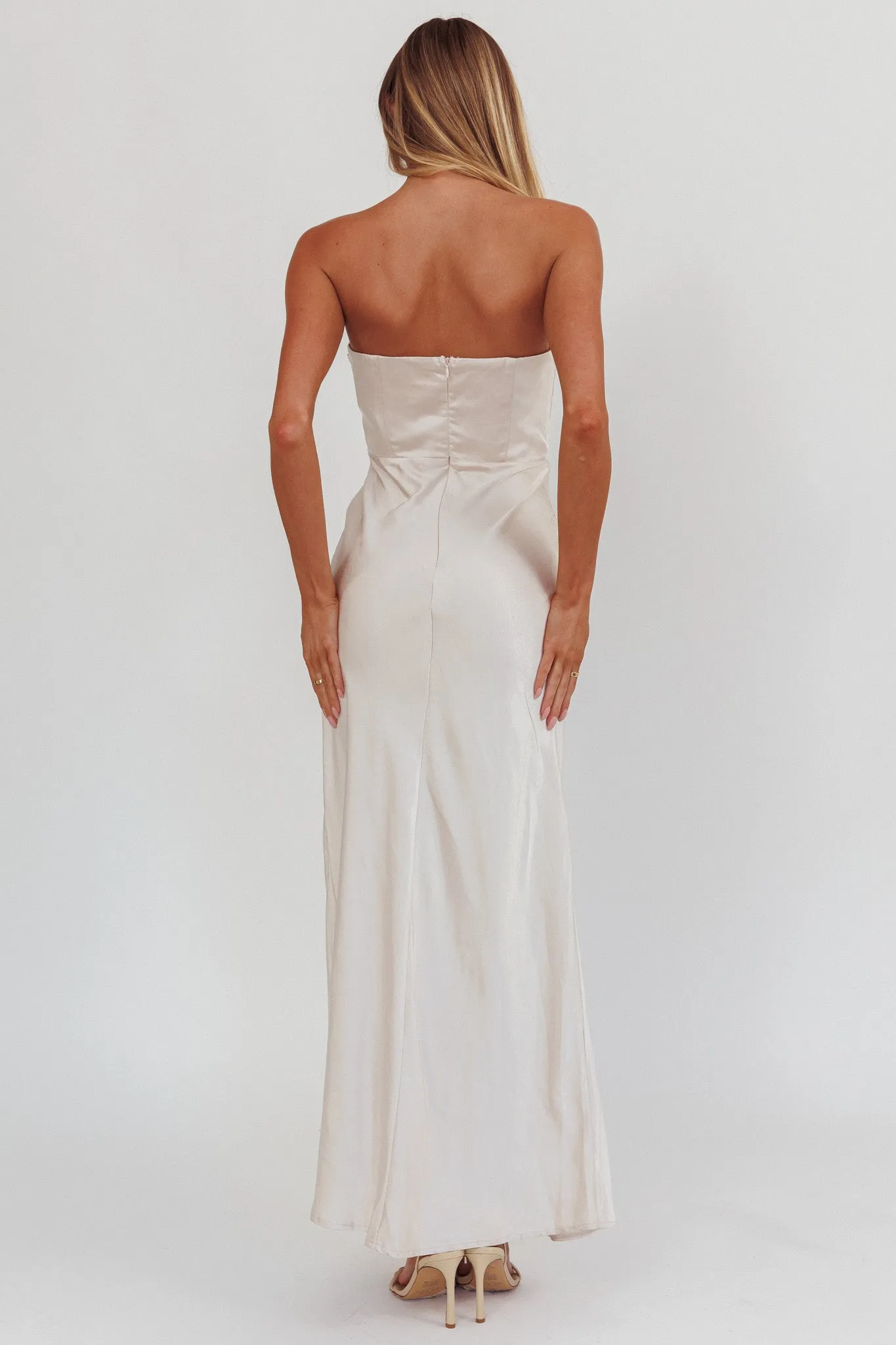 City Of Stars Strapless Maxi Dress Champagne sold by Selfie Leslie product image thumbnail 2