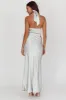 Cassiopeia Cowl Halter Neck Cut Out Maxi Dress Opal sold by Selfie Leslie