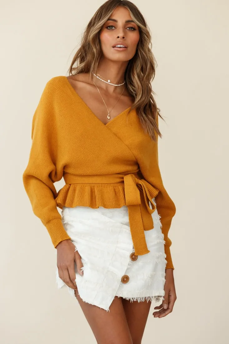 Amara Long Sleeve Knit Top Mustard sold by Selfie Leslie product image thumbnail 5